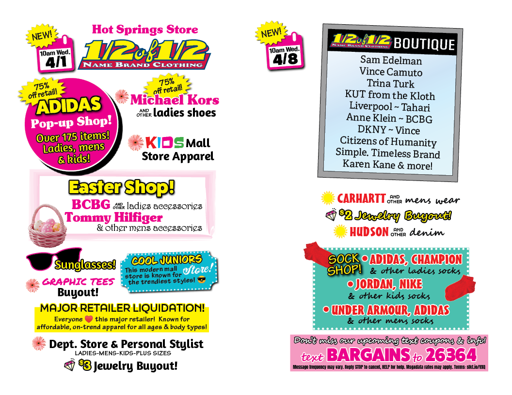 Coming Events | ½ of ½ - Name Brand Clothing coming-events-of-name-brand-clothing